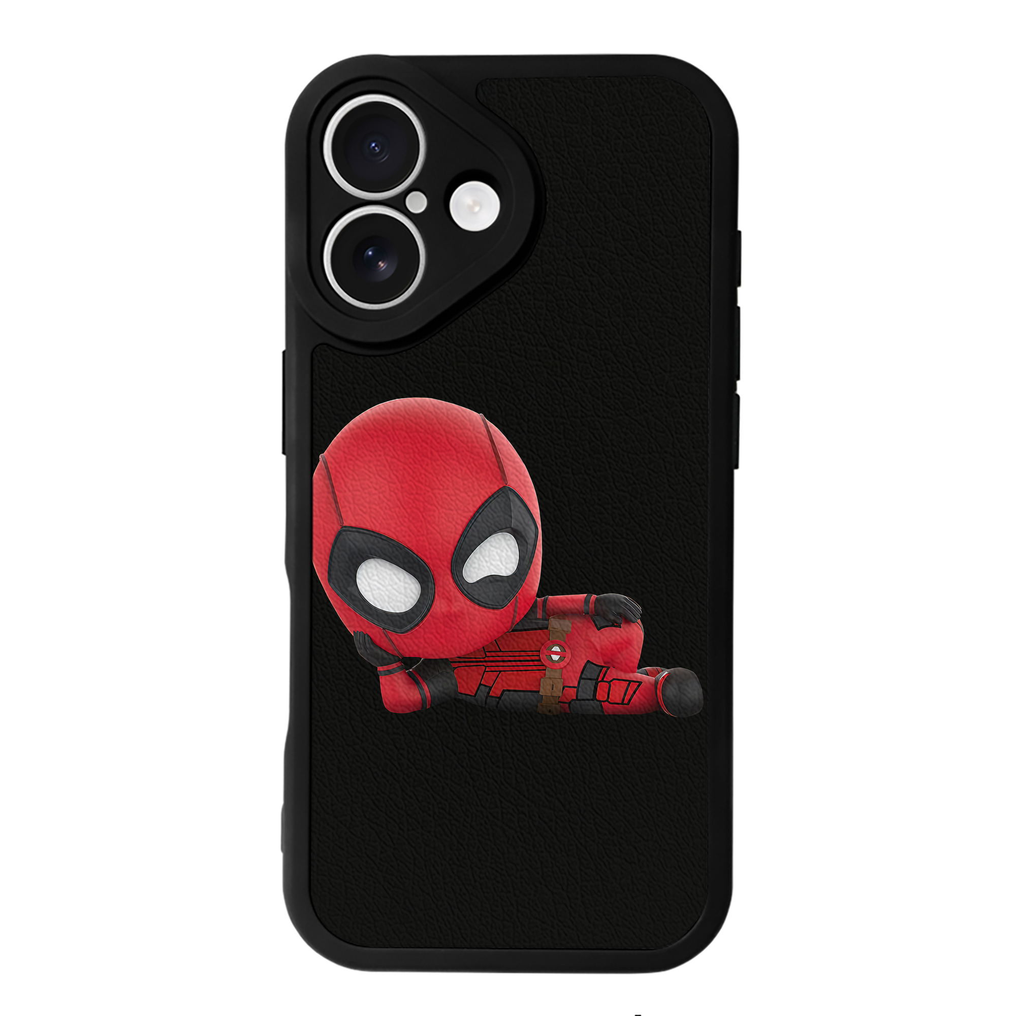 （画像用） Deadpool デッドプール 【iPhone 16シリーズ対応】シリコンスマホケース（レザー調） 材質：シリコン
